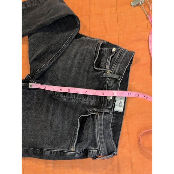 Agolde Riley Crop Black  Ash Jeans Women Size 26 - Picture 10 of 12